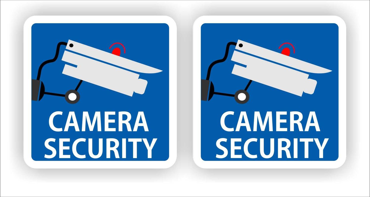 Camera Security set 2 stickers.