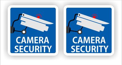 Camera Security set 2 stickers.