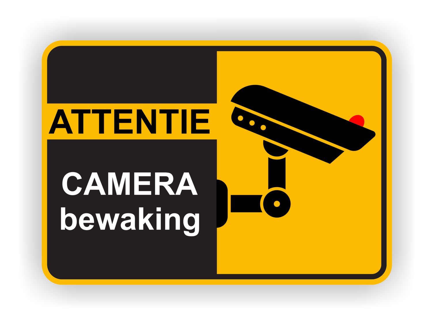 Duidelijke Veiligheid: Attentie Camera Bewaking Sticker