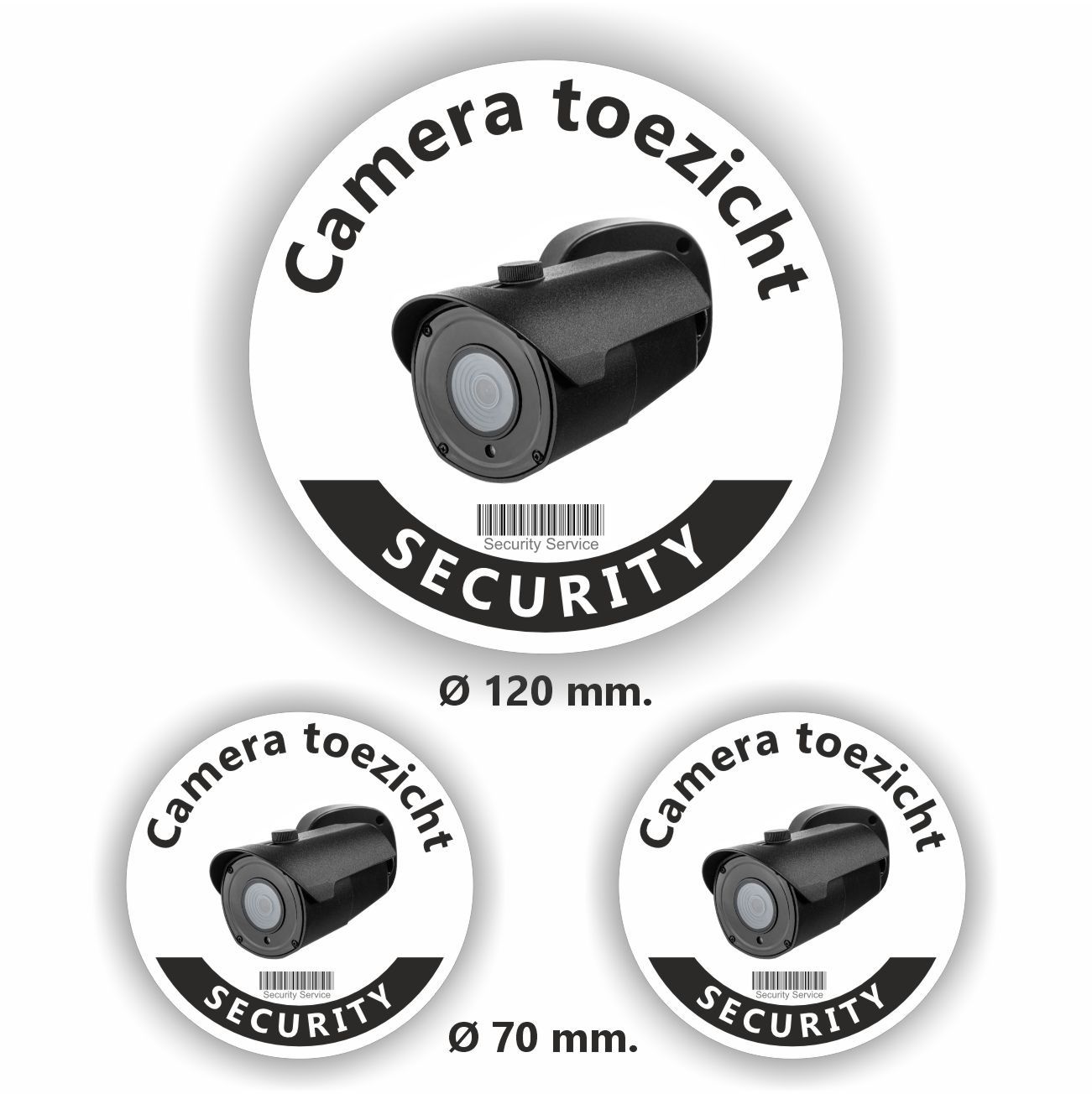 Camera security sticker set NL
