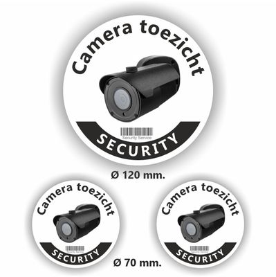 Camera security sticker set NL