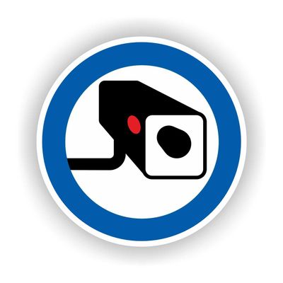 Attentie Camerabewaking Sticker