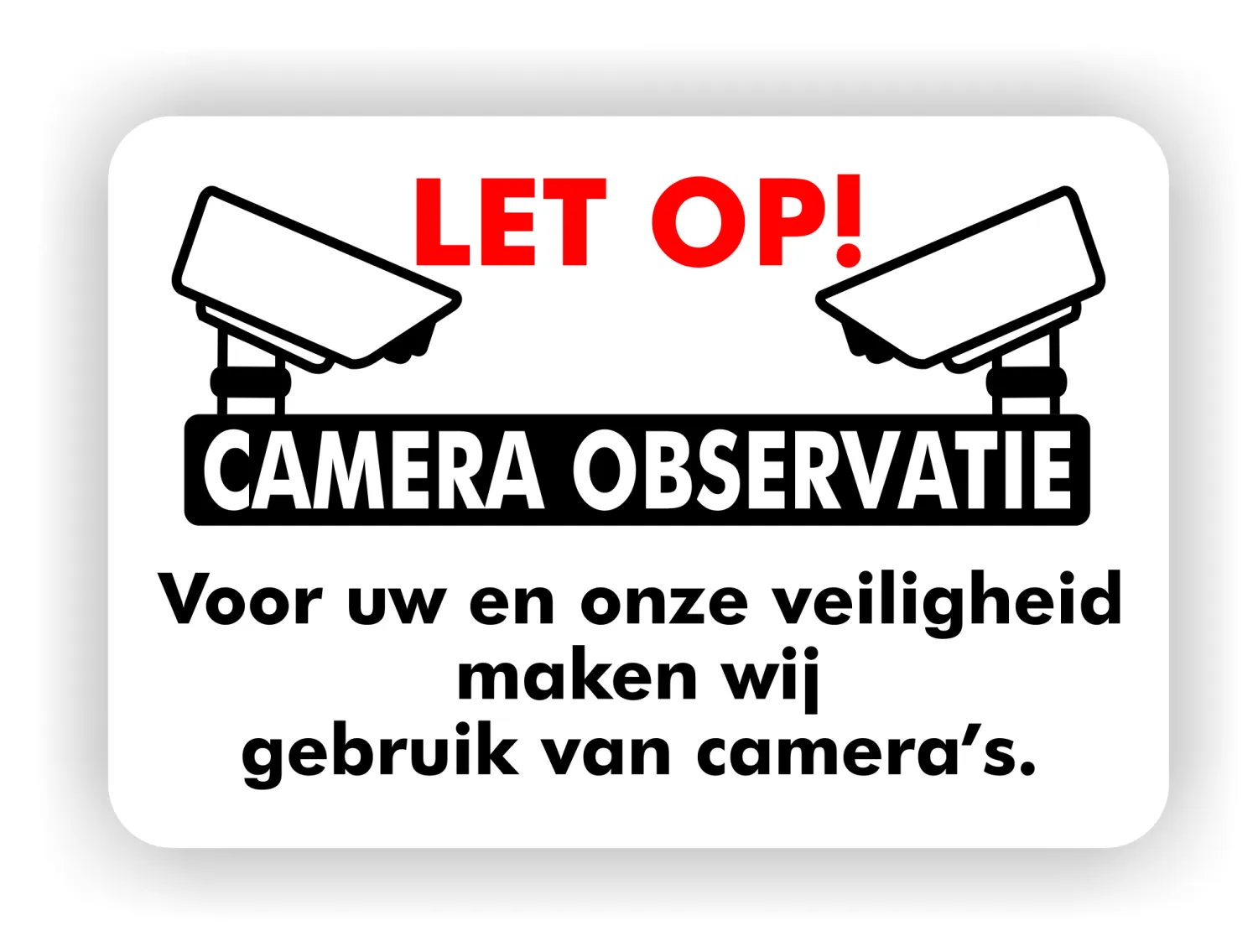 Camera observatie sticker