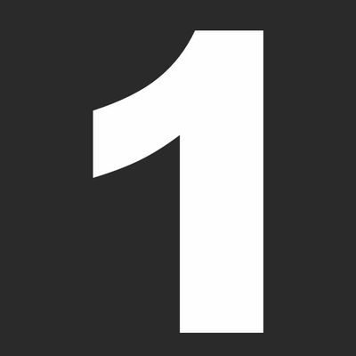 Cijfer Sticker &#39;1&#39;