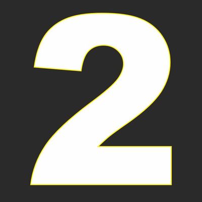 Cijfer Sticker &#39;2&#39;