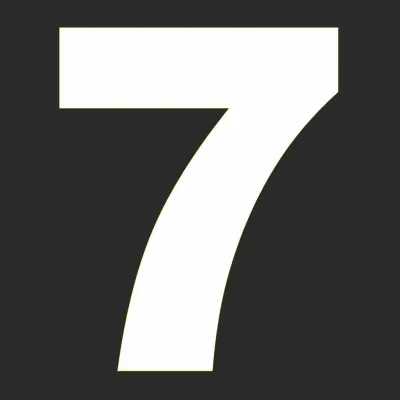 Groot Cijfer Sticker &#39;7&#39;