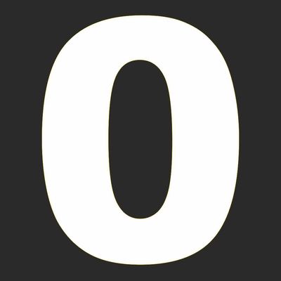 veelzijdige cijfersticker 0
