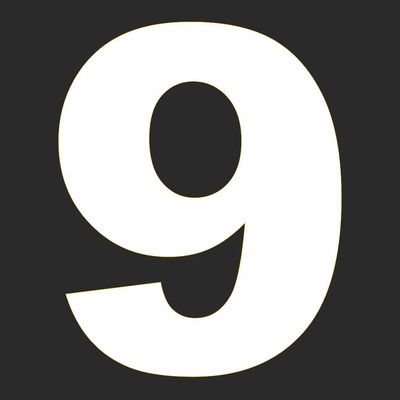 Groot Cijfer Sticker &#39;9&#39;