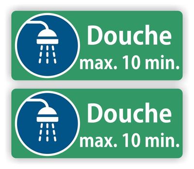 Douche Max 10 Min Sticker