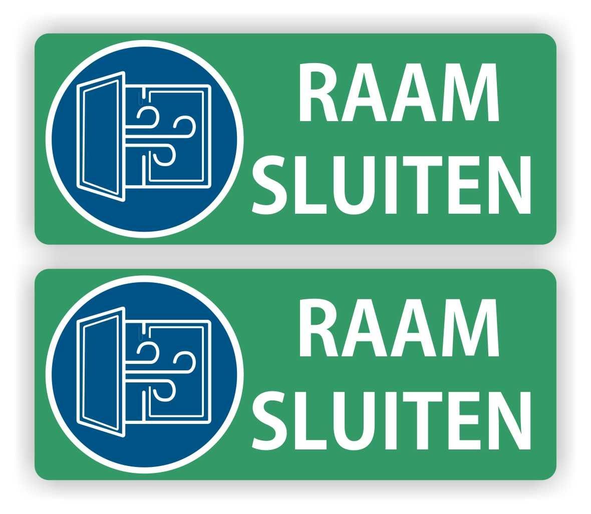Raam sluiten sticker set 2 stuks