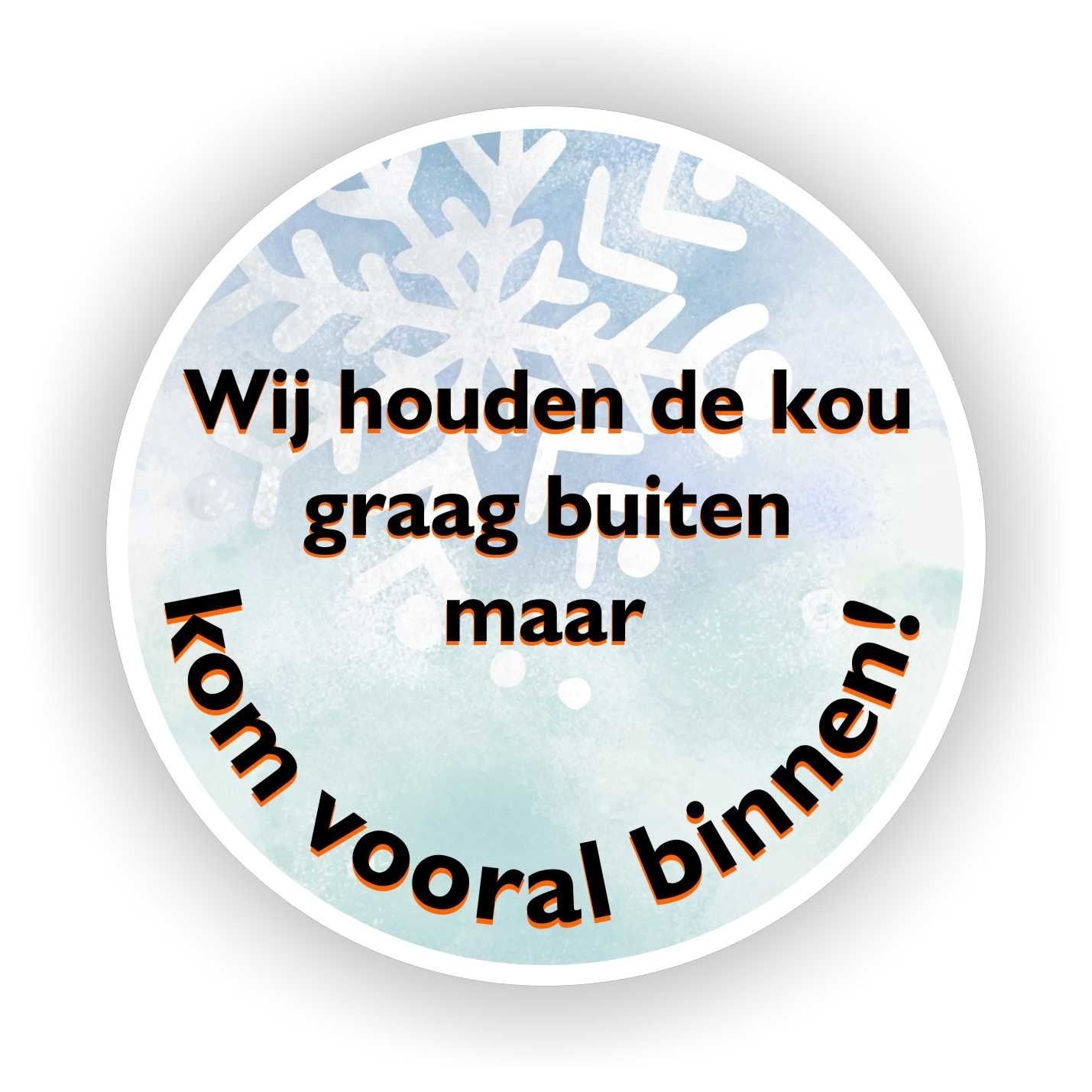Winkeldeur sluiten besparing sticker Ø 20 cm.