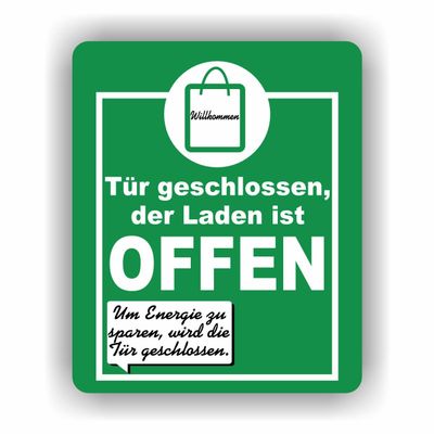 Tür geschlossen, der Laden ist offen Aufkleber