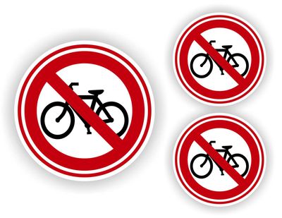 Geen fietsen plaatsen sticker