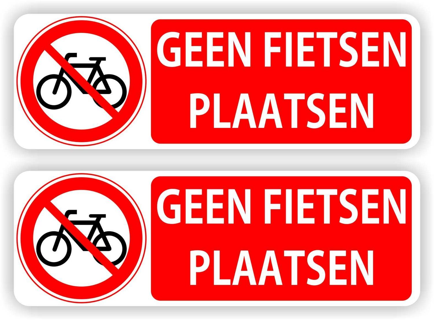 Geen fietsen plaatsen stickers