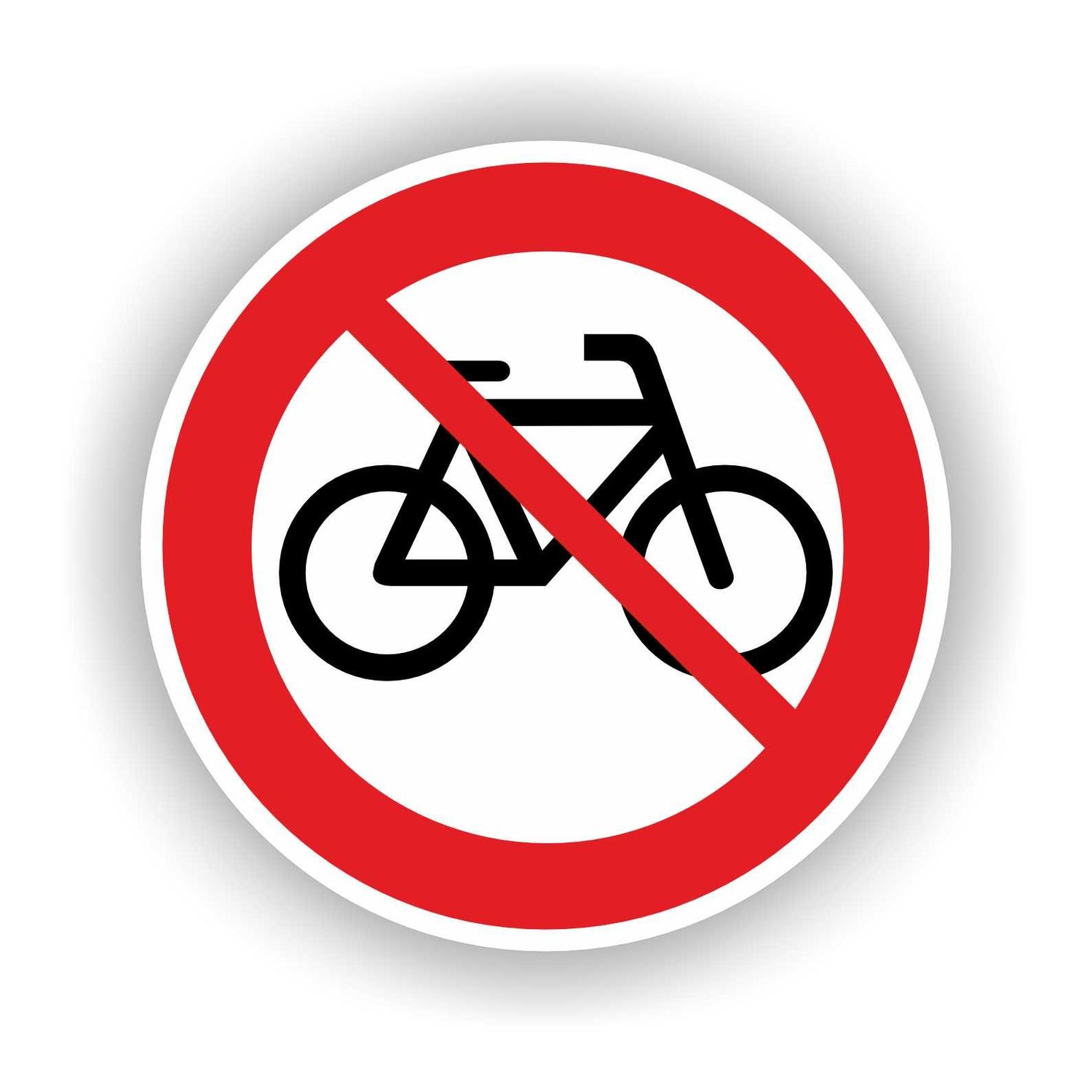 Geen Fietsen Plaatsen Verkeersbord Sticker