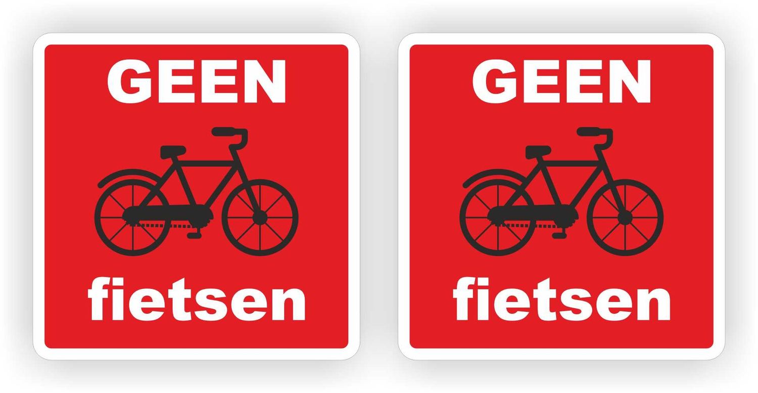 Geen Fietsen Plaatsen Sticker