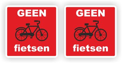Geen Fietsen Plaatsen Sticker
