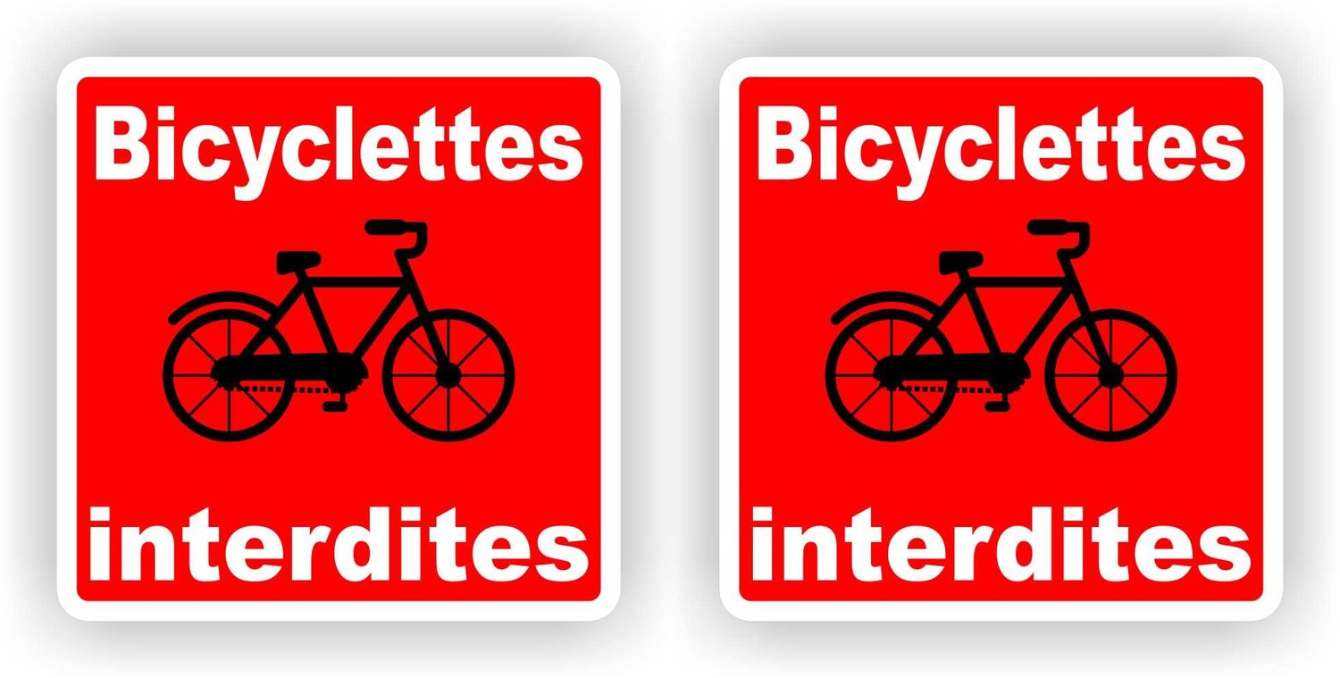 Interdites Bicyclettes sticker