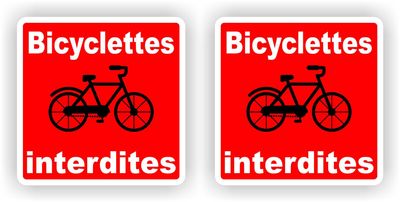 Interdites Bicyclettes sticker
