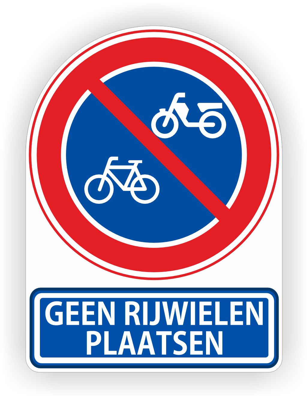 Geen rijwielen plaatsen sticker