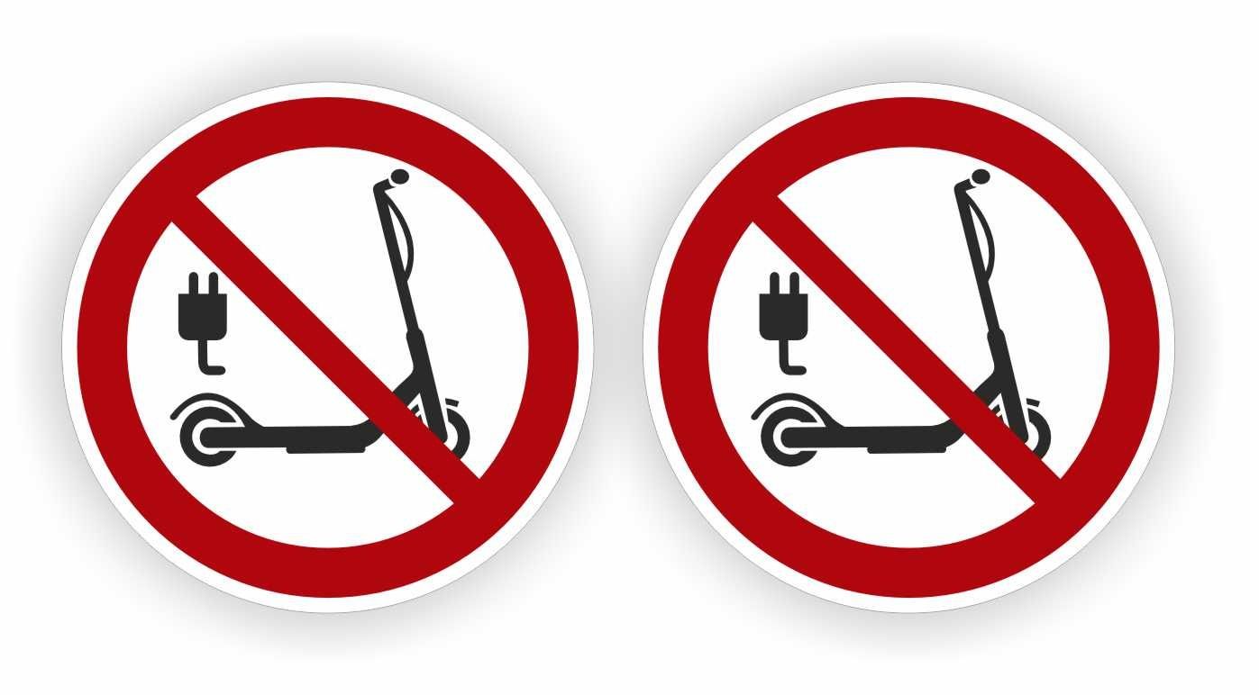 Stepjes plaatsen verboden set 2 stickers