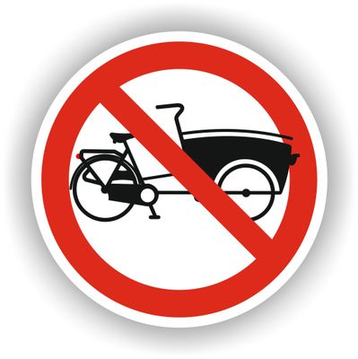 Maak een einde aan hinderlijk geparkeerde bakfietsen met deze duidelijke verkeersbord sticker 