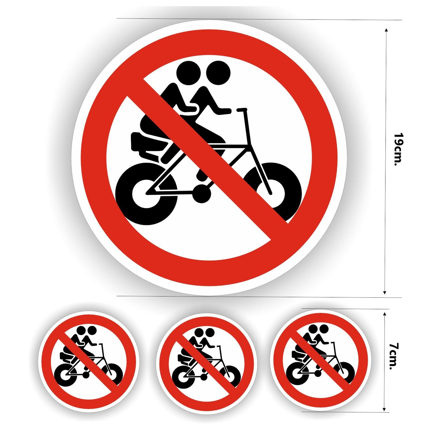 Fat bike niet toegestaan stickers