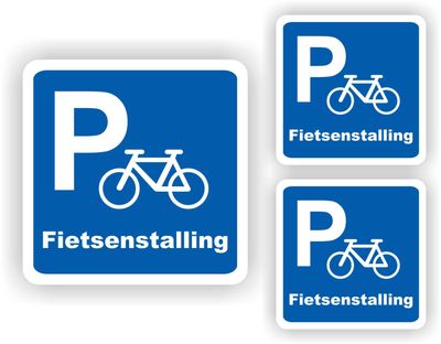 Fietsenstalling sticker set