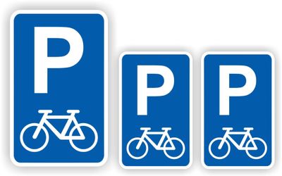Fietsenstalling stickers set 