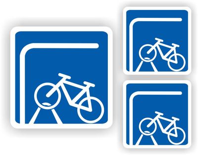 Fietsen stalling 3 stickers