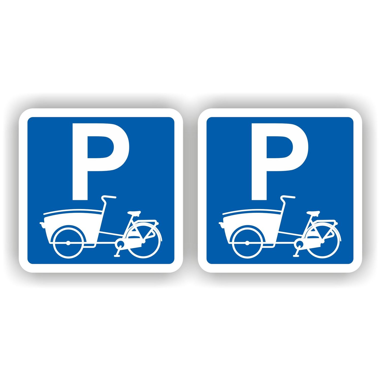 Bakfiets Fietsenstalling Sticker set 2 stuks