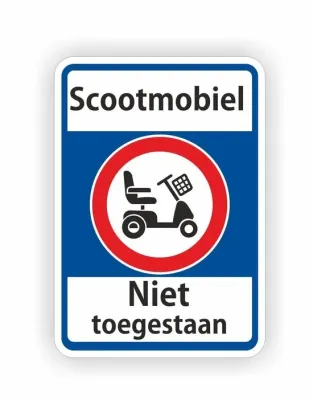 Scootmobiel niet toegestaan sticker