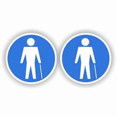 Mindervaliden toegankelijk stickers 2 stuks