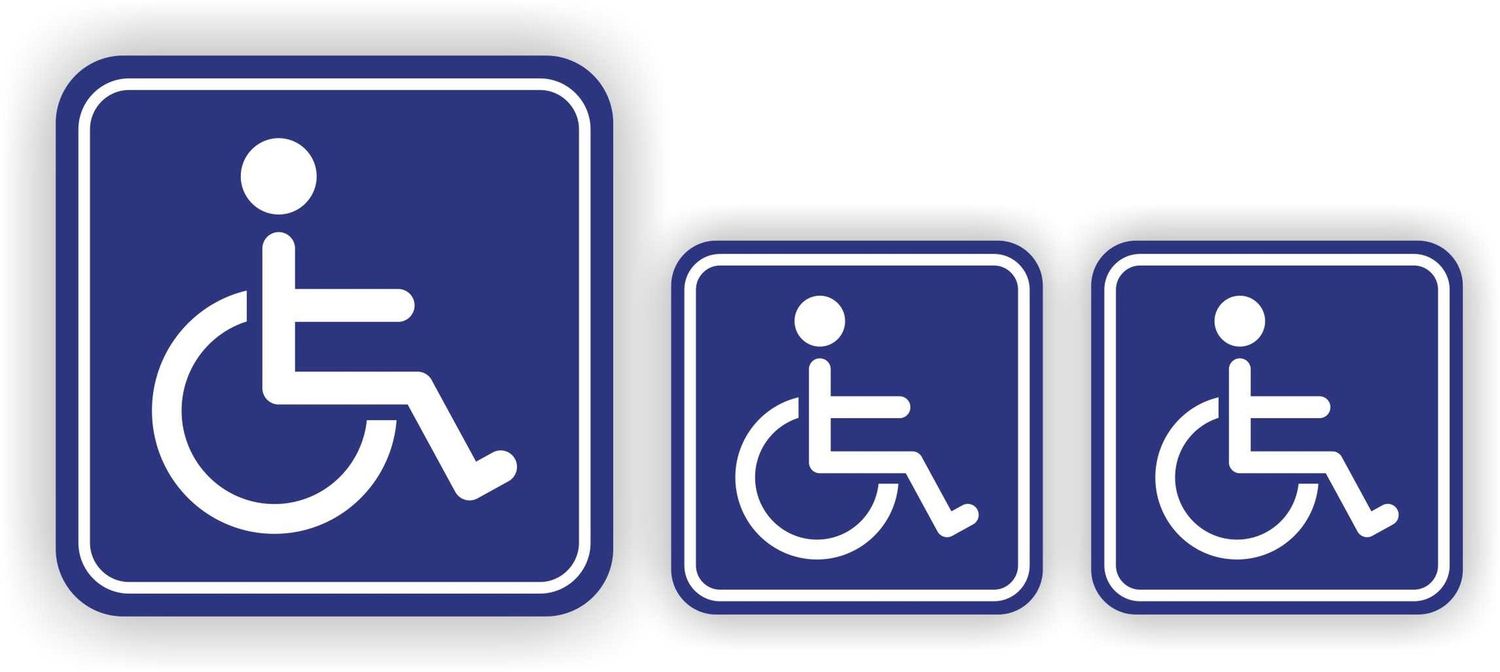 Sticker rolstoel toegankelijk set 3 stuks