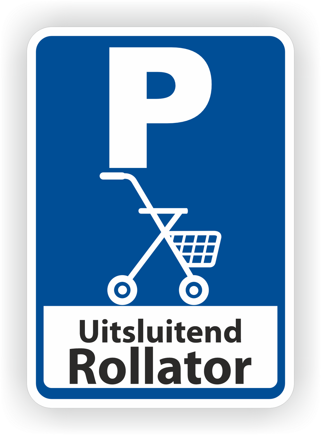 P rollators hier plaatsen sticker
