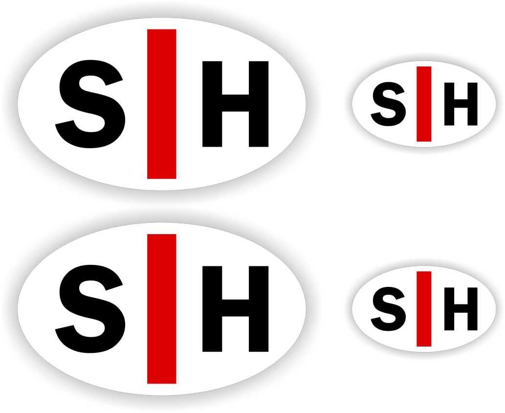 SH Slechthorend Embleem sticker set