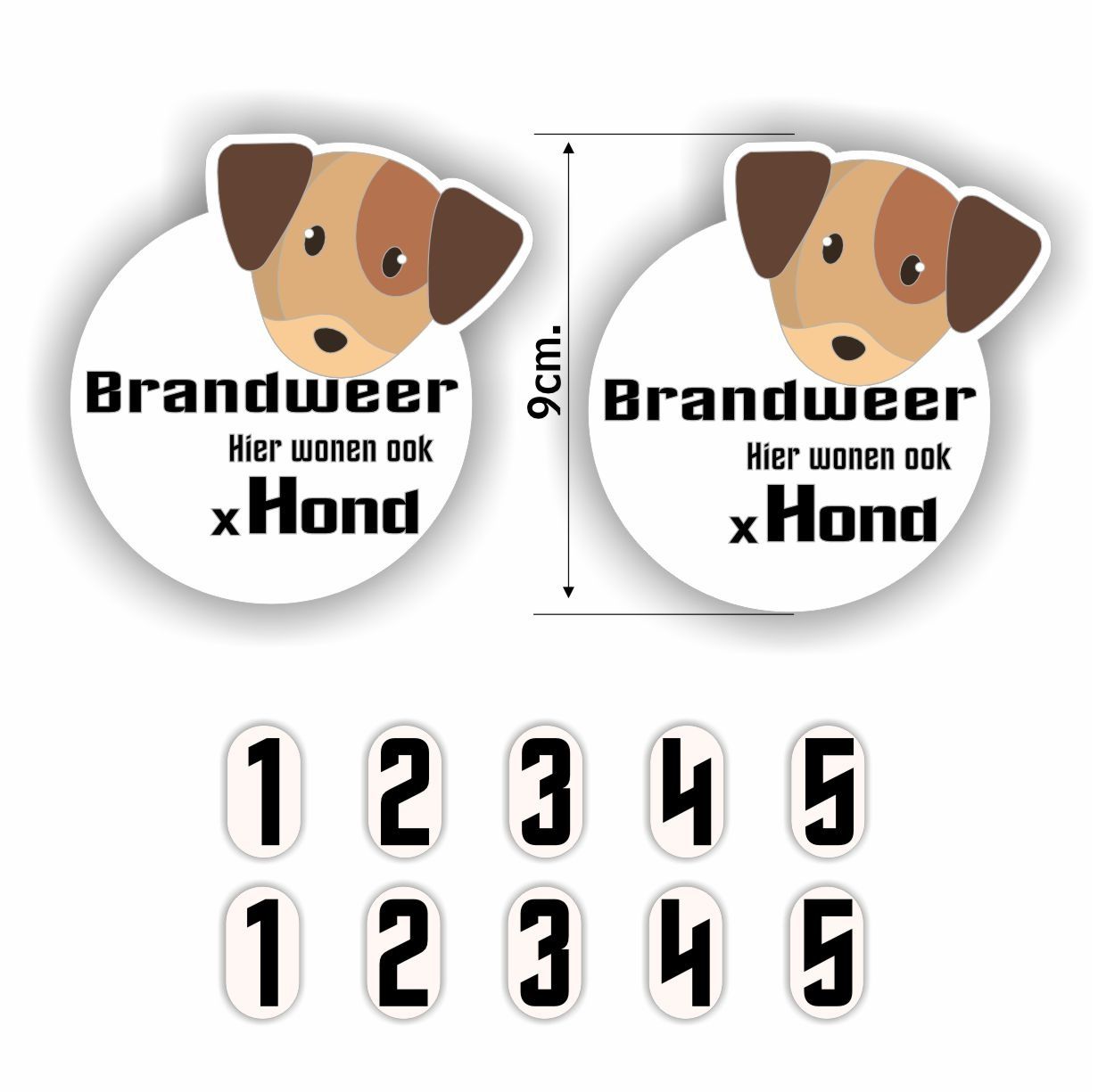 Brandweer er zijn ook honden aanwezig stickers