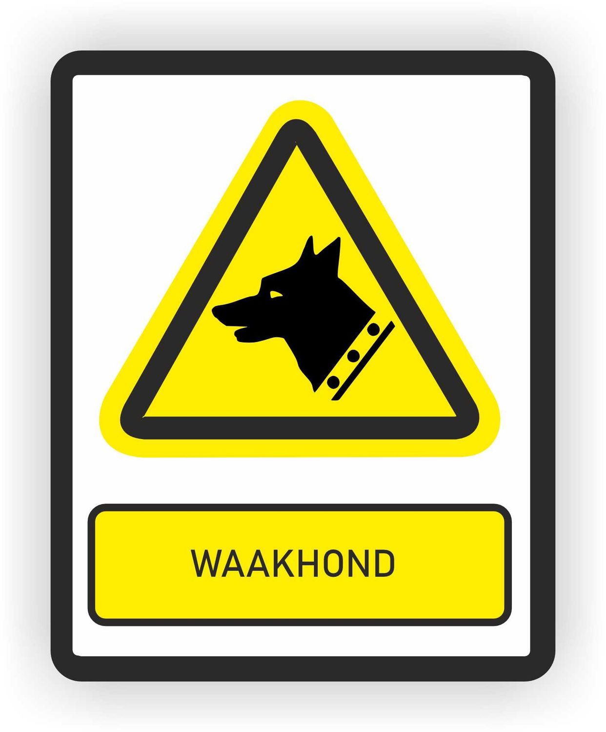 Waakhond pictogram sticker