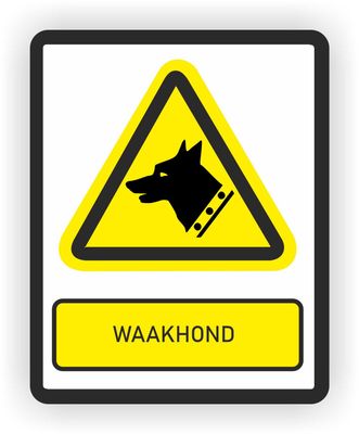 Waakhond pictogram sticker
