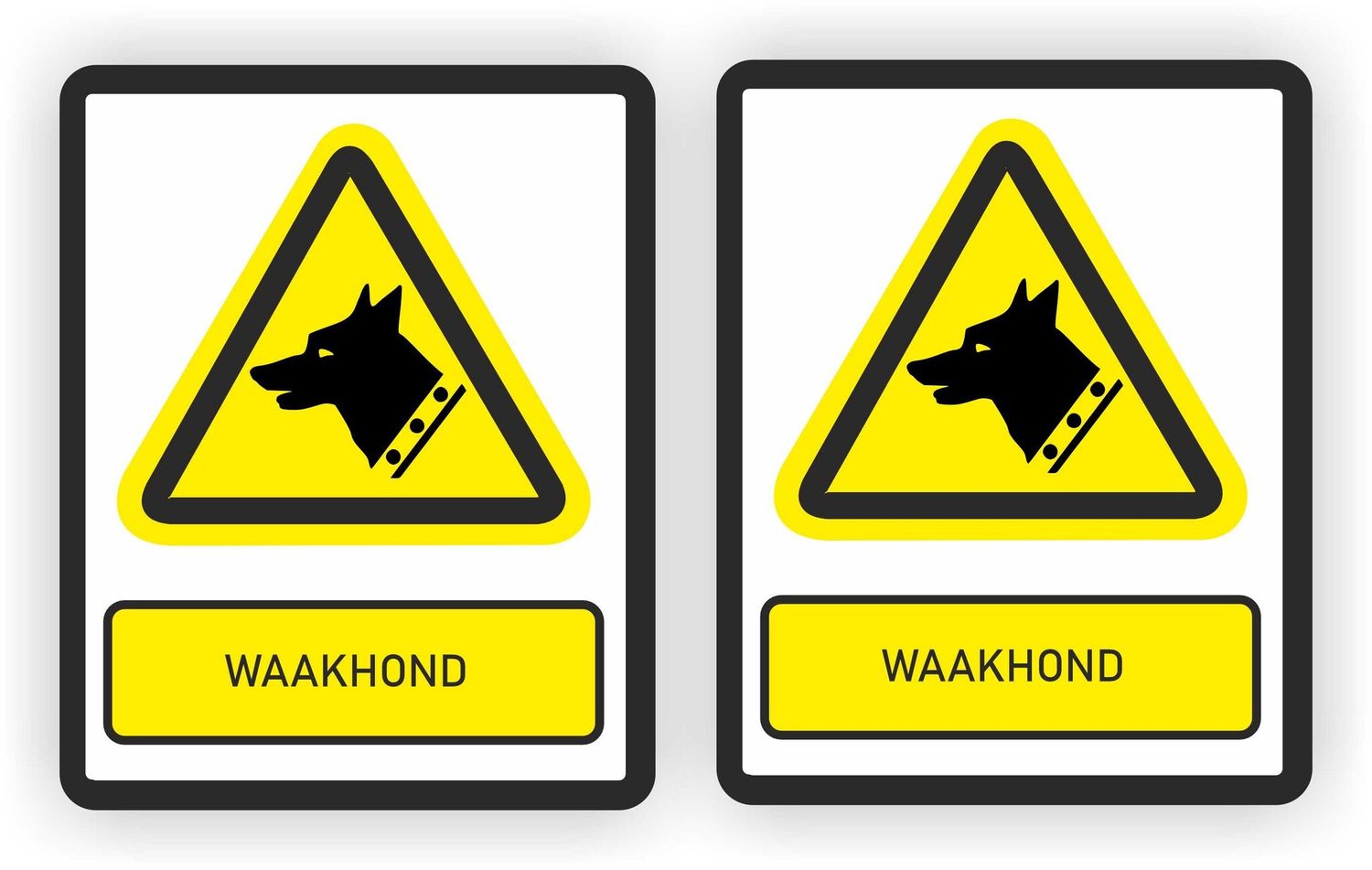 Waakhond pictogram stickers 2st.