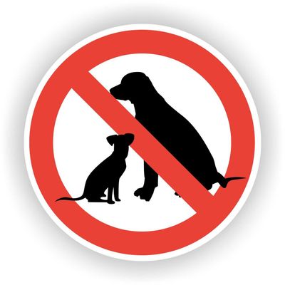 Honden niet toegestaan sticker Ø20.