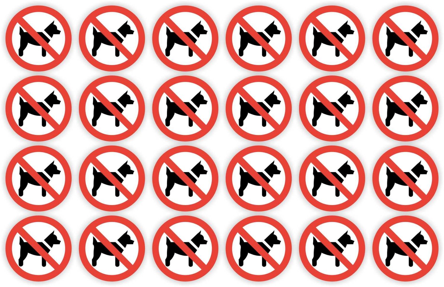 Honden geen toegang set 24 st.