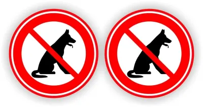 Honden niet toegestaan sticker set Ø10