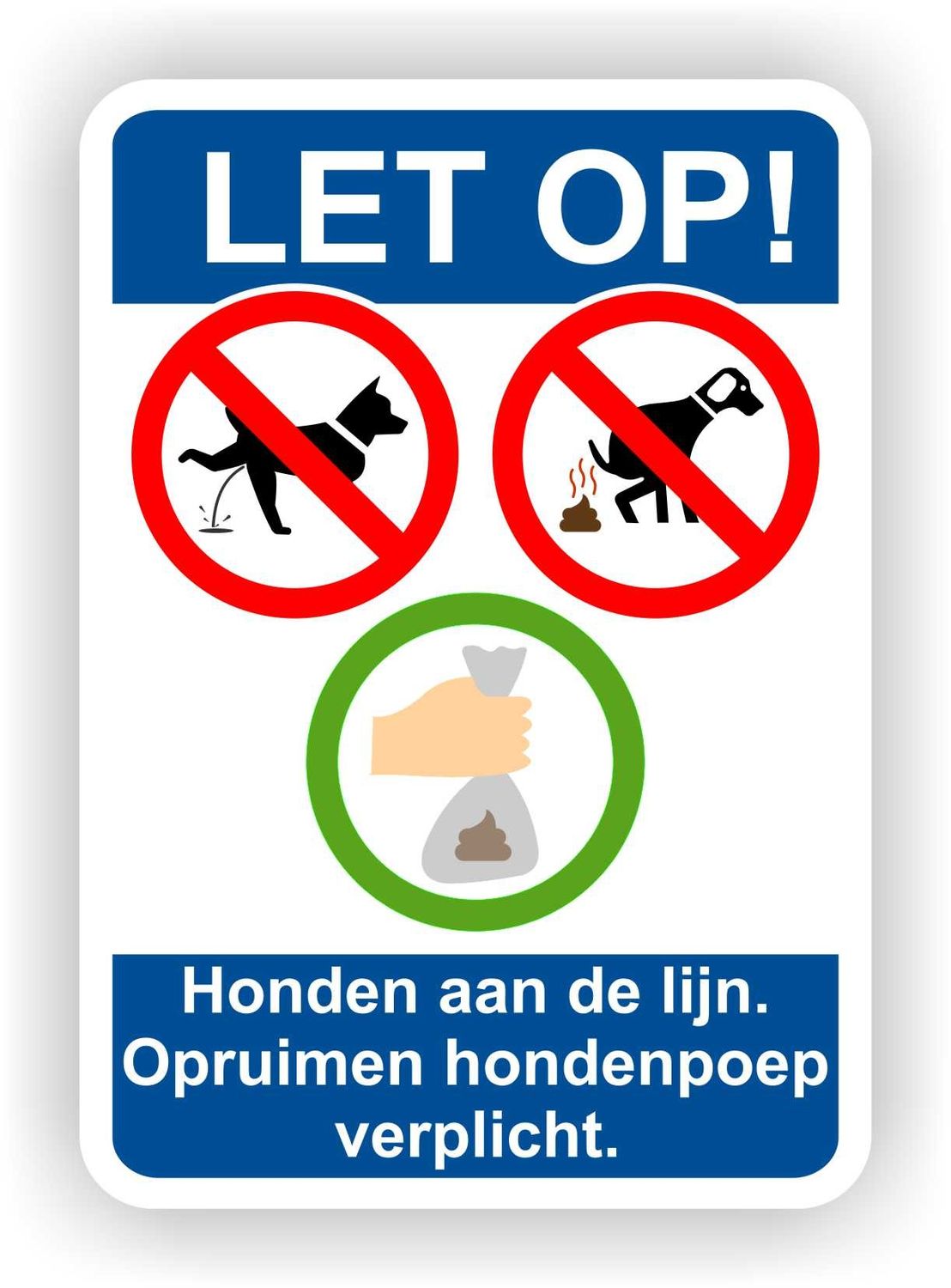 Hondenpoep opruimen verplicht sticker