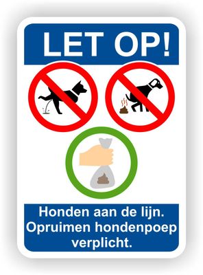Hondenpoep opruimen verplicht sticker