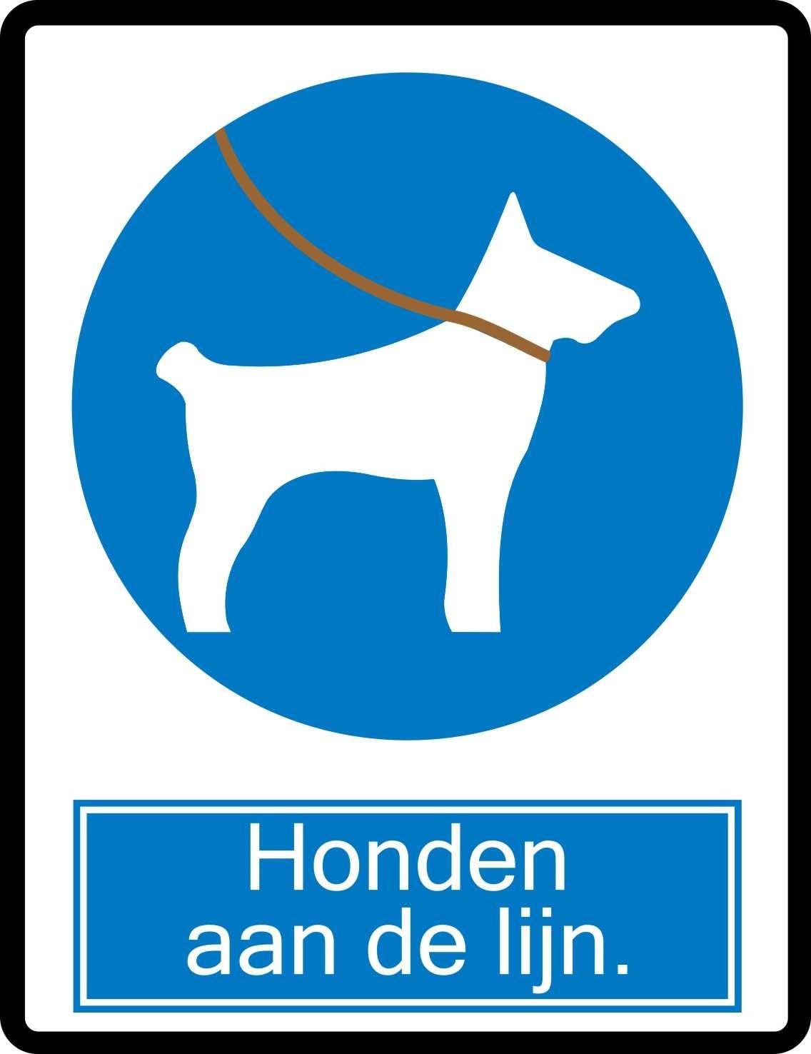 Honden aan de lijn sticker
