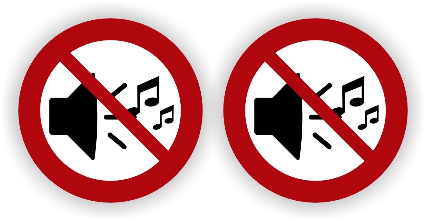 Geluid Afspelen Niet Toegestaan stickers