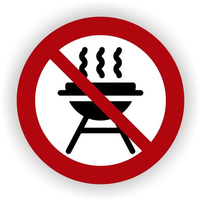 BBQ Hier Niet Toegestaan Sticker