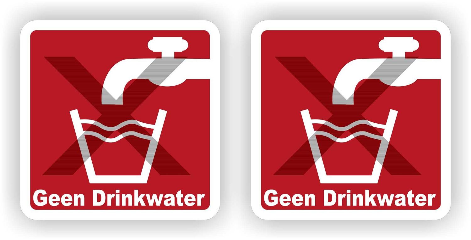 Geen Drinkwater Sticker 