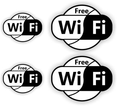 Free WiFi sticker set 